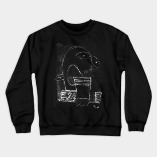 Terrified Hockey Player Crewneck Sweatshirt